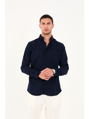 Erkek Müslin Kumaş %100 Pamuk Cepsiz Gömlek