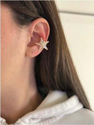 14K Çelik Üzeri Altın Kaplama Özel Seri Kıkırdak Küpe