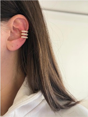 14K Çelik Üzeri Altın Kaplama Özel Seri Kıkırdak Küpe