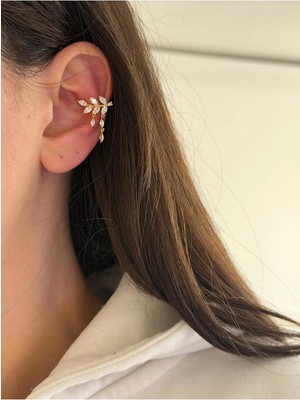 14K Çelik Üzeri Altın Kaplama Özel Seri Kıkırdak Küpe