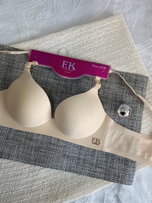 F.k Lazer Kesim Desteksiz Ten Renk Sütyen