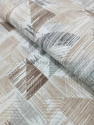 NarStore Home Dinar Gri Kahve Kaymaz Taban Yıkanabilir Kesme Yolluk Halı Modern Desen