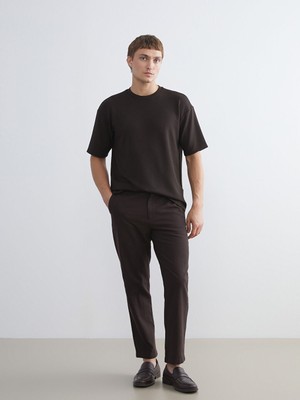 Aksesuarista Erkek Bisiklet Yaka Modal Kumaş Basic Erkek T-Shirt