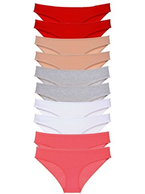 Royaleks 10 Adet Süper Eko Set Likralı Kadın Slip Külot 507