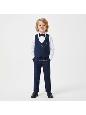 Seabubbles Papyonlu Yelekli Erkek Çocuk Takım Elbise