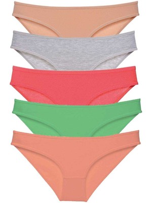 Royaleks 5 Adet Eko Set Likralı Kadın Slip Külot Soft Renkler