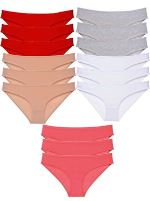 Royaleks 15 Adet Süper Eko Set Likralı Kadın Slip Külot 522