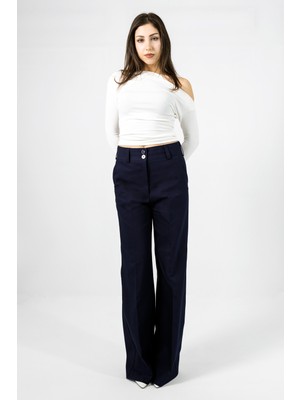 La Pante Kadın Pantolon Palazzo Pantolon Geniş Paça Likralı Bol Paça Rahat