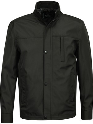 Çizgi Triko Erkek Dik Yaka Çift Cepli Astarlı Mevsimlik Mont - A00002