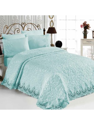 Huzur Çeyiz Golden Home Banu Fransız Güpürlü Çift Kişilik Battaniye Takımı