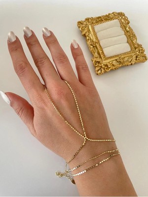 Charmist 14K Çelik Üzeri Altın Kaplama Şahmeran Özel Seri Göz Alıcı Tasarım Kadın Aksesuar