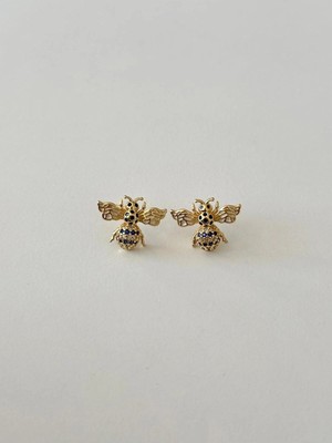 14K Renkli Zirkon Taşlı Küpe