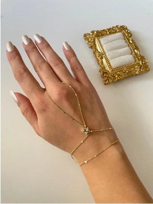 Charmist Özel Seri 14K Çelik Üzeri Altın Kaplama Şahmeran Kadınlar İçin Şık Aksesuar Zirkon Taşlı