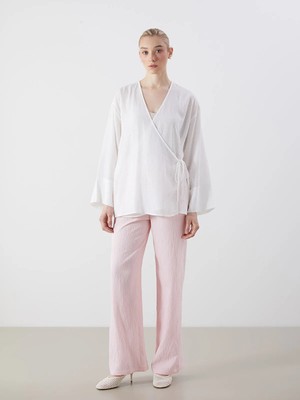 Lc Waikiki Yeni Sezon Beli Lastikli Dokulu Kadın Pantolon