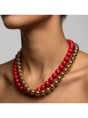 THEIA GemWorks Diora - Mercan & Hematit İkili Kolye