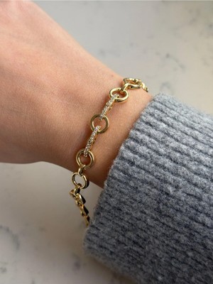 Çelik Zirkon Halka Bileklik