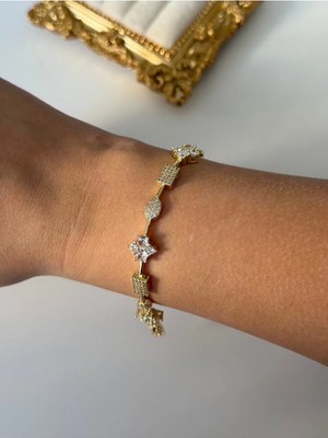 Çelik Özel Koleksiyon Zirkon Bileklik