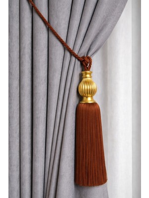 Cortibo Gold Kukalı Tavan Braçol Perde Toplama Aksesuarı Kiremit