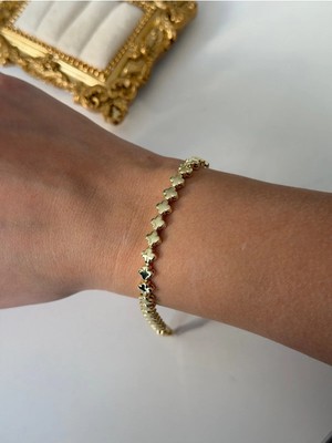 Çelik Gold Basic Yonca Bileklik