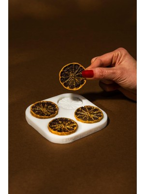 Rufus Concept Kurutulmuş Limon Dilimi Dörtlü Silikon Mum Kalıbı