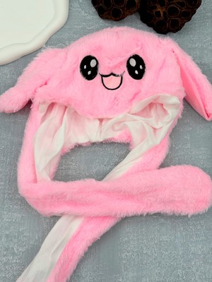 Işıklı Peluş Tavşan Oynar Kulaklı Bere