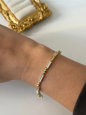 Çelik Özel Seri Zirkon Plaka Bileklik