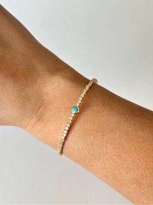 Çelik Zirkon Lastik Bileklik