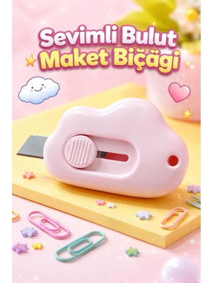 Taşınabilir Sevimli Bulut Şeklinde Maket Bıçağı , Pratik Koli Açma Kağıt Kesme Bıçağı