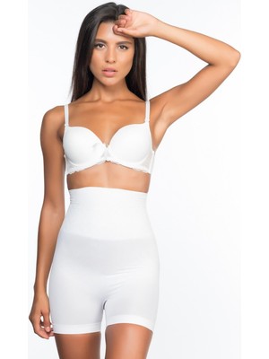 Beruflic Beyaz Mı Angel 2075 Yüksek Bel Desenli Double Kısa Paça Korse