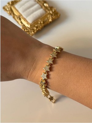 Çelik Zirkon Yıldız Bileklik