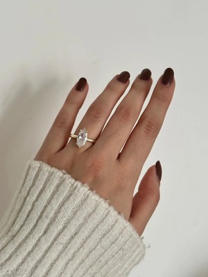 Çelik Damla Taş Yüzük Ayarlanabilir