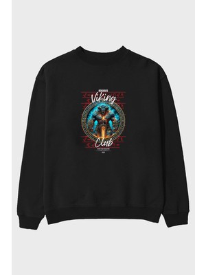Ankhises Surtr Ön Baskılı Oversize Sweatshirt Erkek Kadın Unisex