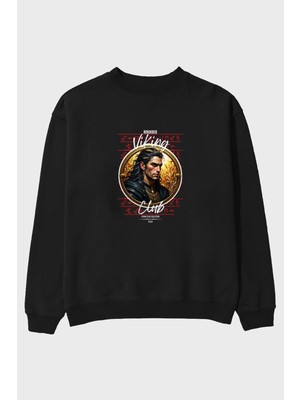 Ankhises Viking Mitolojisi Serisi 2 Ön Baskılı Oversize Sweatshirt Erkek Kadın Unisex