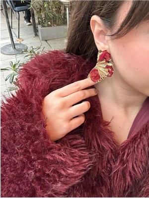 Kadın Çelik Tasarım Küpe