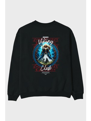 Ankhises Baldur Arka Baskılı Oversize Sweatshirt Erkek Kadın Unisex