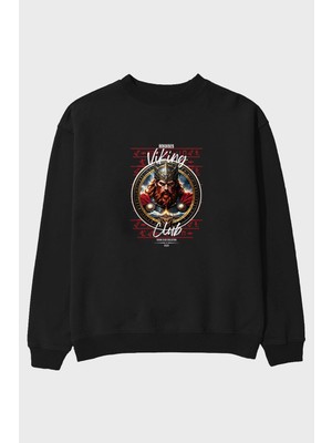 Ankhises Thor 2 Ön Baskılı Oversize Sweatshirt Erkek Kadın Unisex