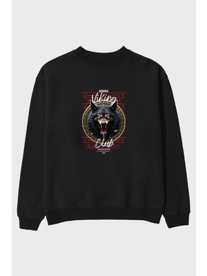 Ankhises Viking Mitolojisi Serisi 27 Ön Baskılı Oversize Sweatshirt Erkek Kadın Unisex