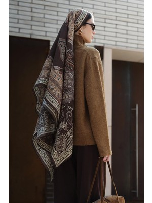 Jolamier Tozlu Kahve Valeris Yün Ipek Şal