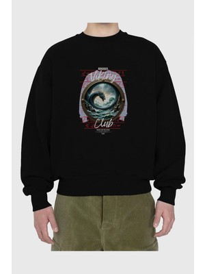 Ankhises Viking Mitolojisi Serisi 26 Ön Baskılı Oversize Sweatshirt Erkek Kadın Unisex