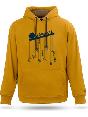 Tarrzzcom Unisex Unbalanced Tasarım Kapşonlu Sweathirt %100 Pamuk 3 Iplik Kanguru Cepli Hoodie
