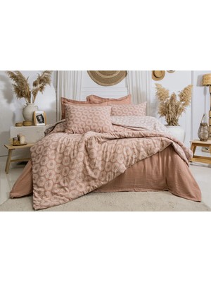 Şaheser Home Collection Oswin Jakarlı %100 Pamuk Müslin Nevresim Takımı