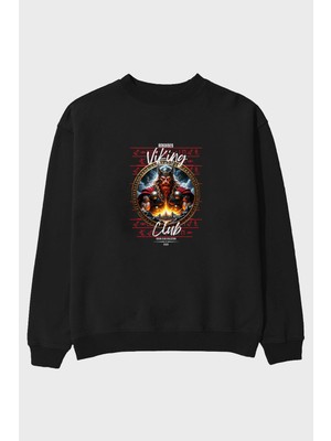 Ankhises Thor 1 Ön Baskılı Oversize Sweatshirt Erkek Kadın Unisex