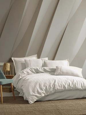 Şaheser Home Collection Jasmin Jakarlı Nevresim Takımı, %100 Pamuk Dantel Detaylı, Jakarlı Dokuma, Pamuklu Nevresim Seti