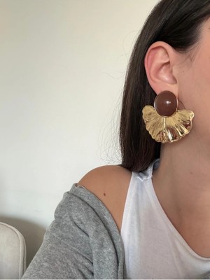 Akrilik Büyük Yelpaze Küpe