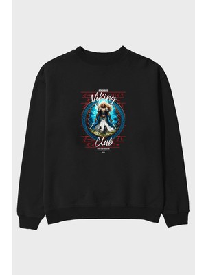Ankhises Baldur Ön Baskılı Oversize Sweatshirt Erkek Kadın Unisex