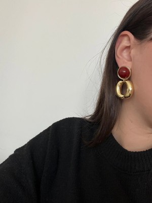 Çelik Bordo Rora Küpe