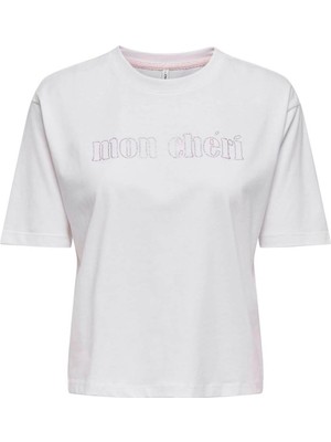 Only Onlrhıne Beyaz Kadın T-Shirt 15368901
