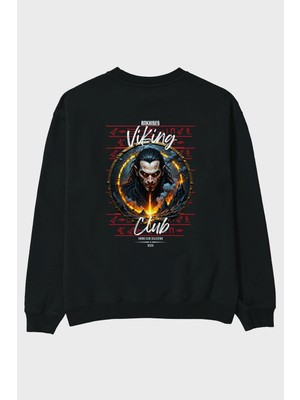 Ankhises Loke 2 Arka Baskılı Oversize Sweatshirt Erkek Kadın Unisex
