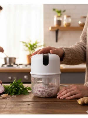 Karahanbey USB Şarjlı Mini Rondo Sarımsak Soğan Zencefil - Lisinya