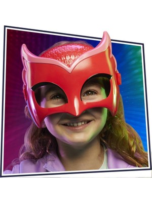 Zenviva Pijamaskeliler Kırmızı Baykuş Kız  Maskesi